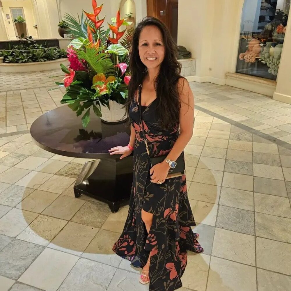 Slate & Willow Floral Wrap Gown